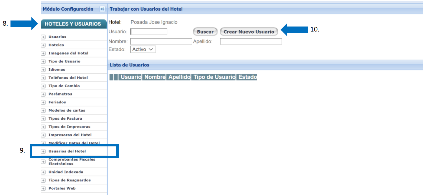 Creación de usuarios