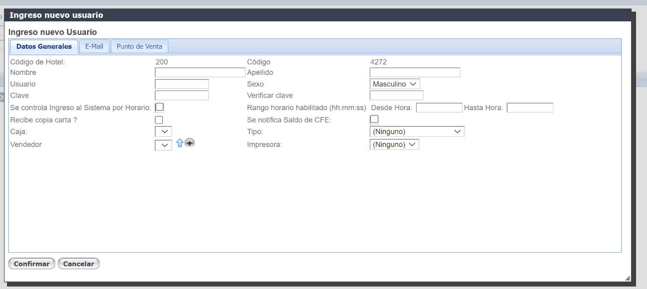 Creación de usuarios