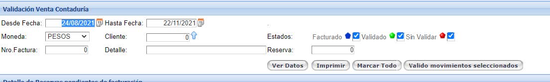 Facturación de Contaduría