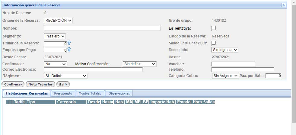 Manual de recepción